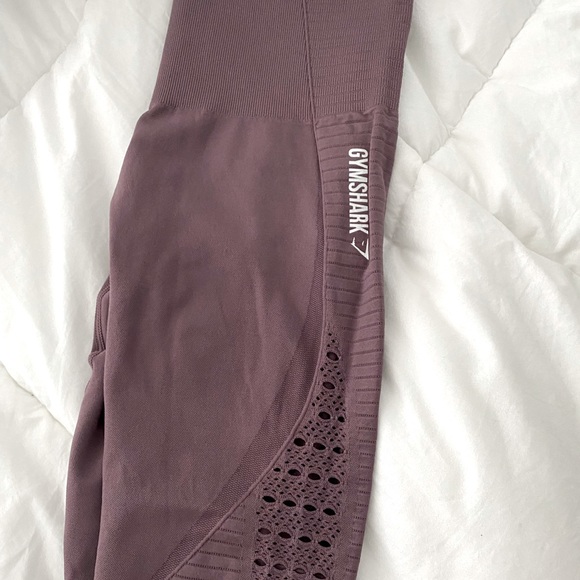 Purple energy seamless gym shark leggings - Picture 3 of 5